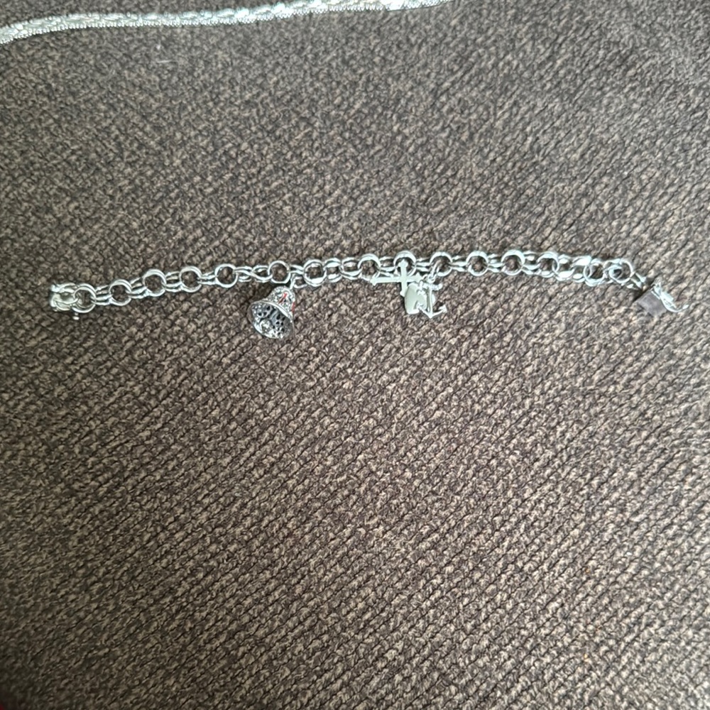 Elegant Silver Charm Bracelet